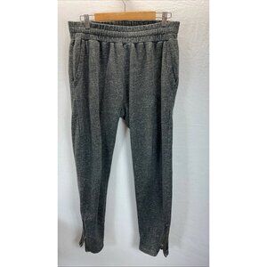 Pact Pants Men size L Black Ankle Zip Joggers Sweats Terry Organic track‎ pant